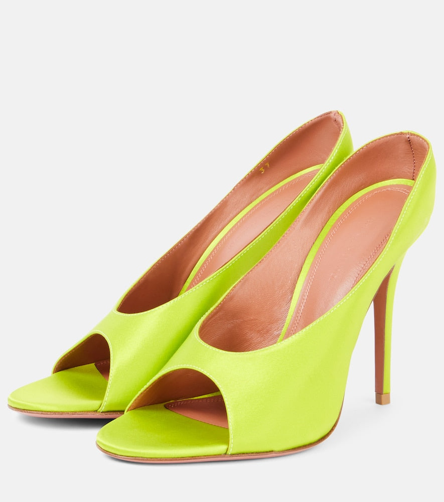 Amina Muaddi Anok 105 satin mules