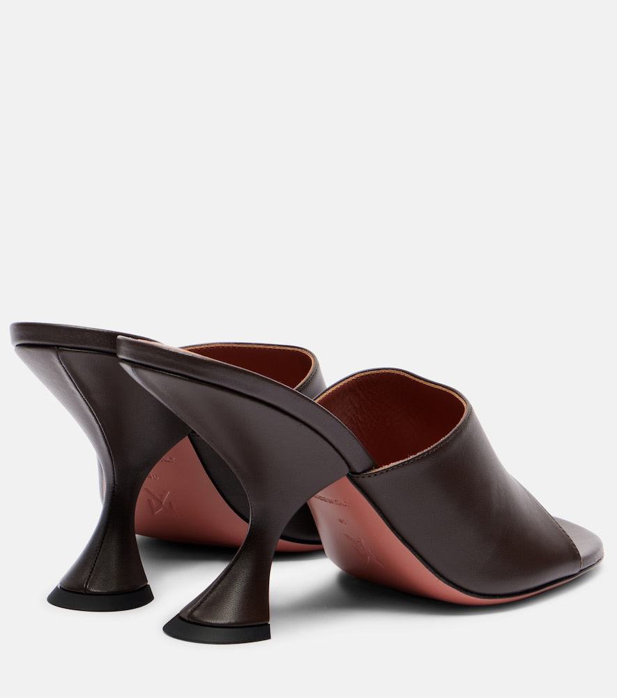 Amina Muaddi Taylor 90 leather mules