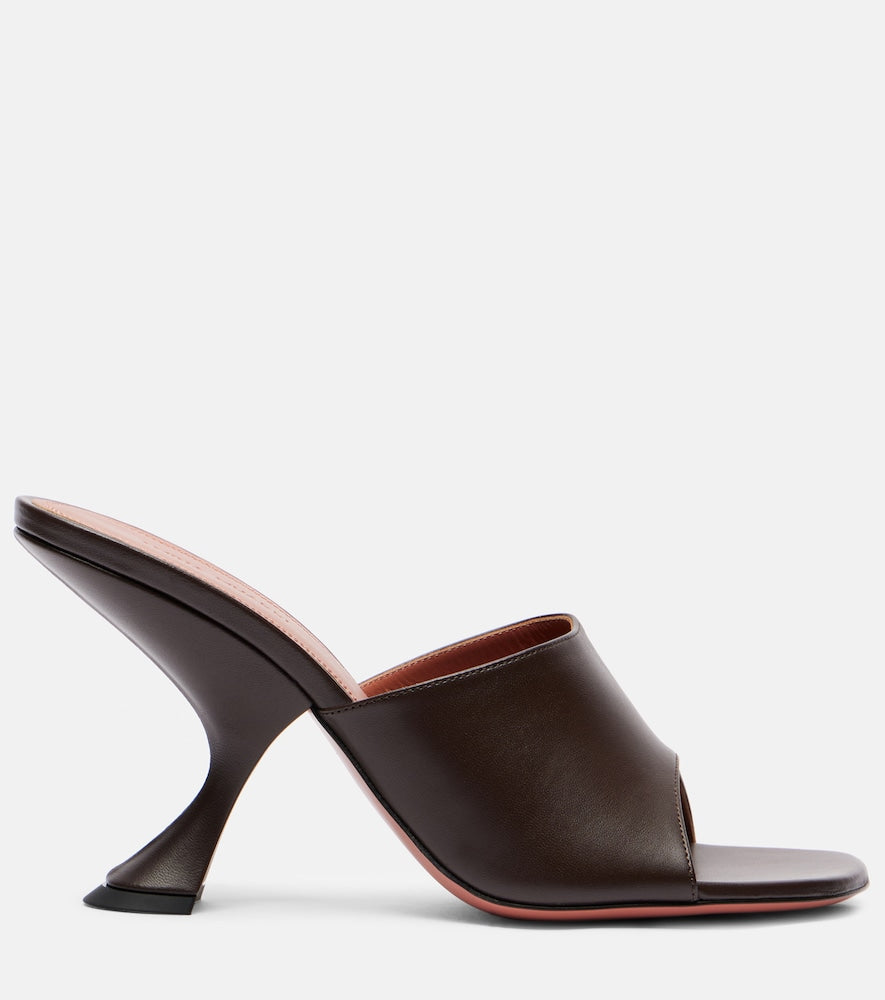 Amina Muaddi Taylor 90 leather mules
