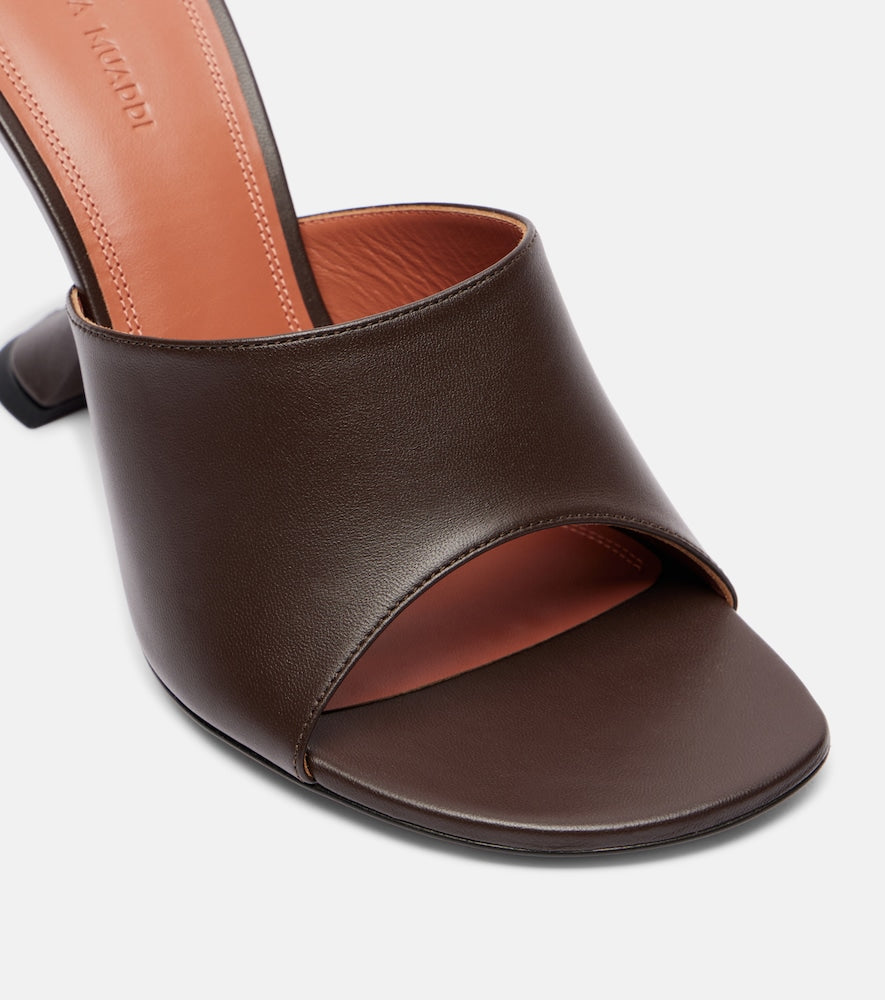 Amina Muaddi Taylor 90 leather mules