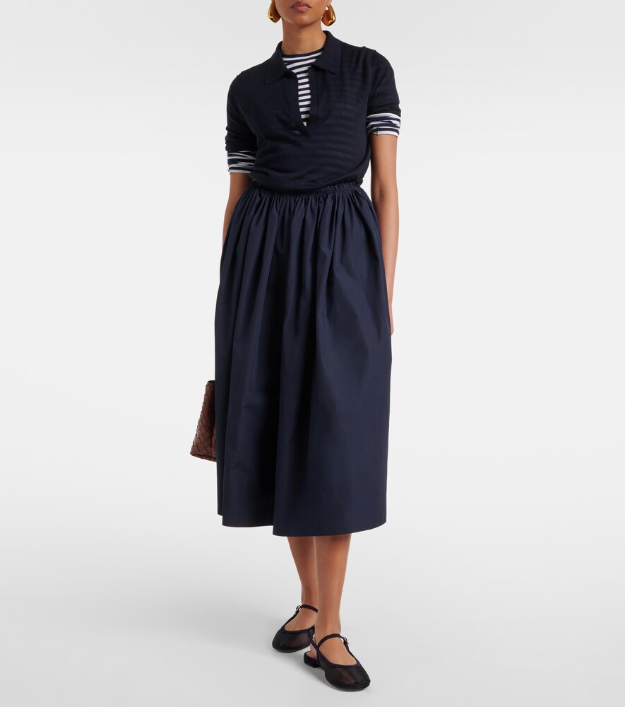 Gianvito Rossi Leather-trimmed organza ballet flats