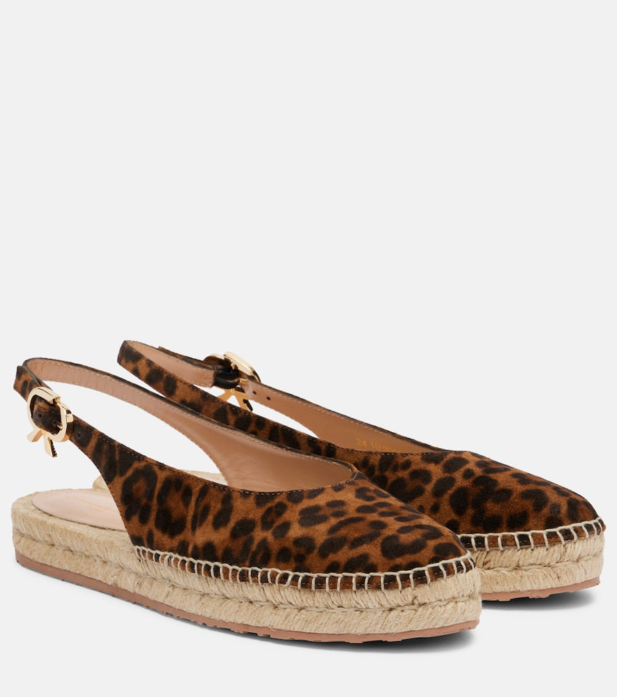 Gianvito Rossi Paz suede slingback espadrilles