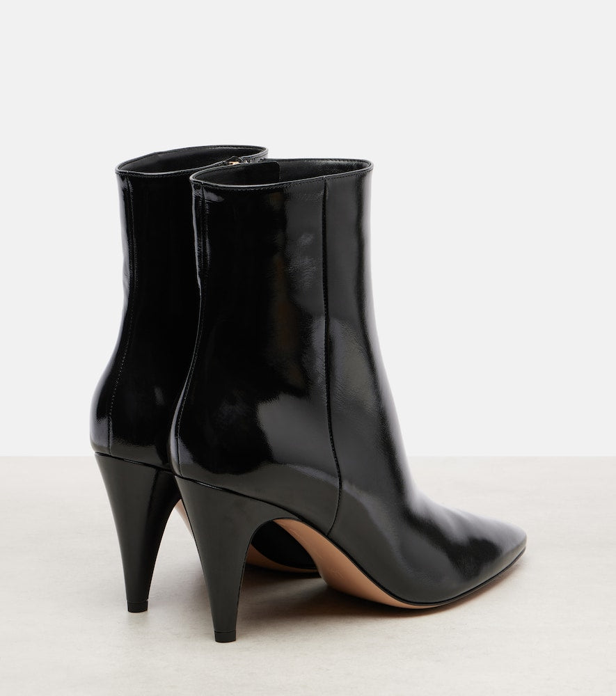 Gianvito Rossi Amelia 85 patent leather ankle boots