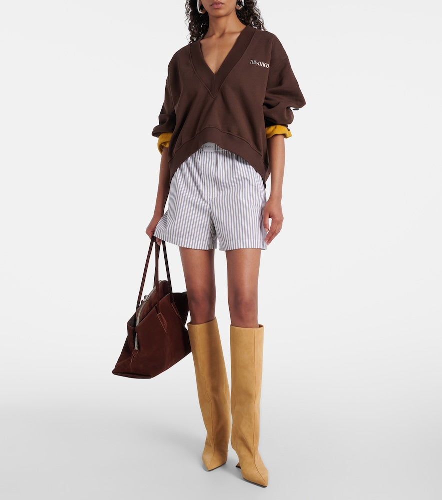 The Attico Cheope 105 suede knee-high boots