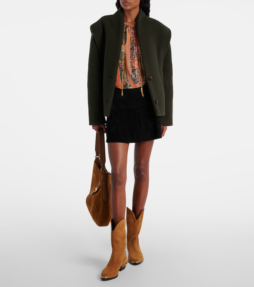 Isabel Marant Elbana suede cowboy boots