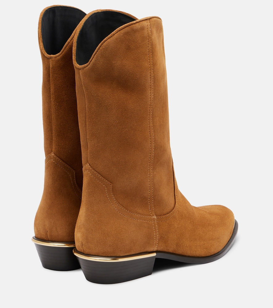 Isabel Marant Elbana suede cowboy boots