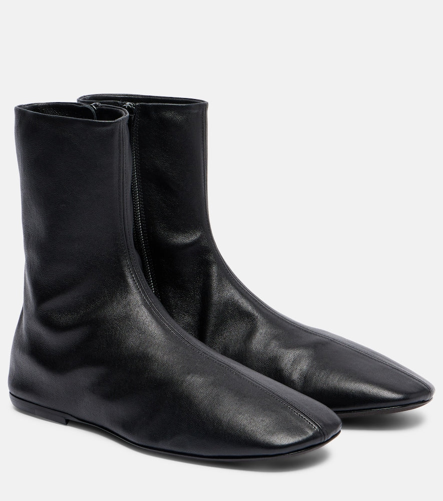 Dries Van Noten Globe leather ankle boots