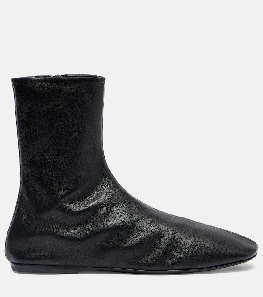 Dries Van Noten Globe leather ankle boots