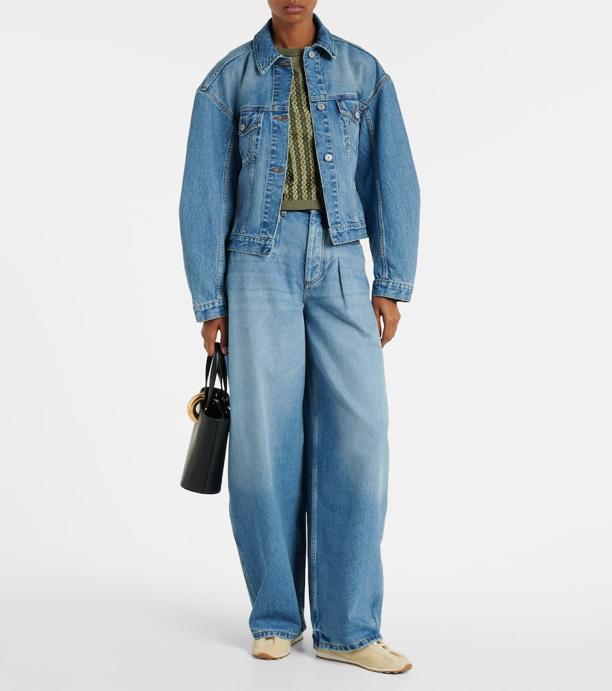 Jacquemus Tennis croc-effect suede sneakers