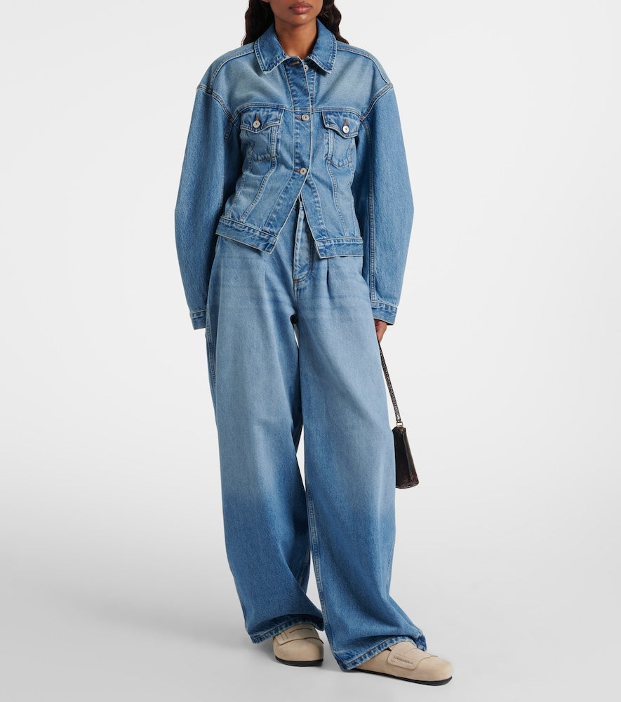 Jacquemus Shearling-lined suede mules