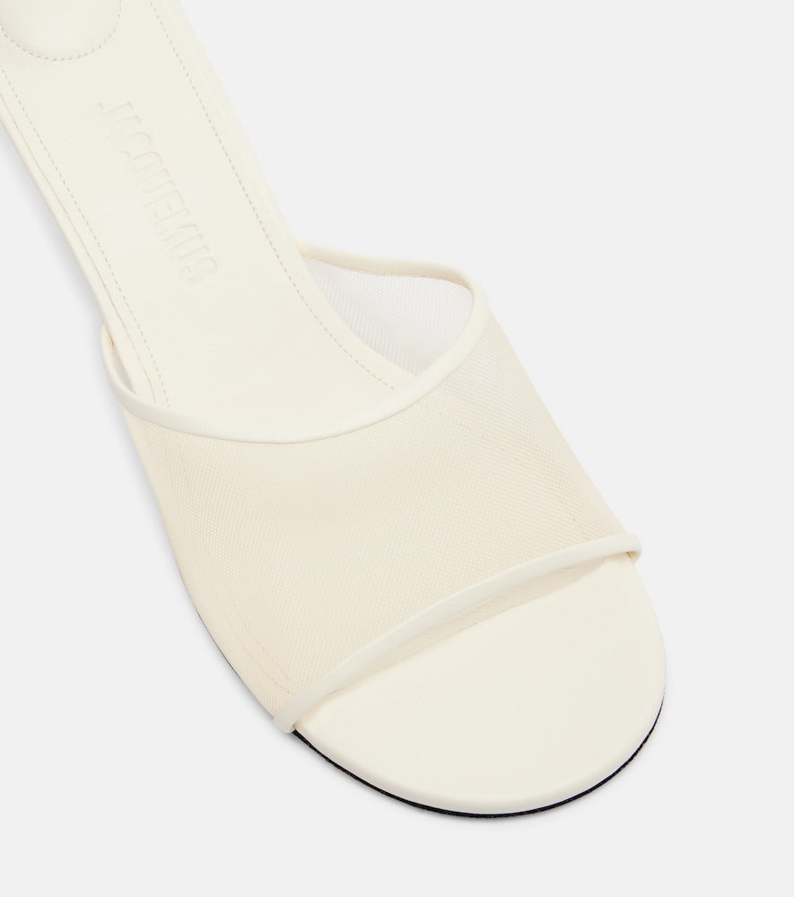 Jacquemus Leather-trimmed canvas sandals