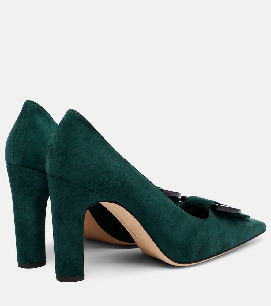 Manolo Blahnik Beti 105 suede pumps