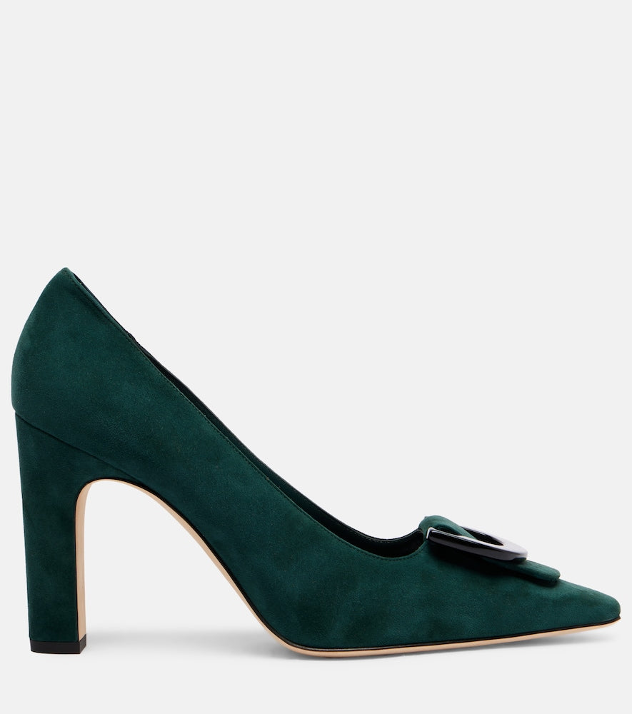 Manolo Blahnik Beti 105 suede pumps