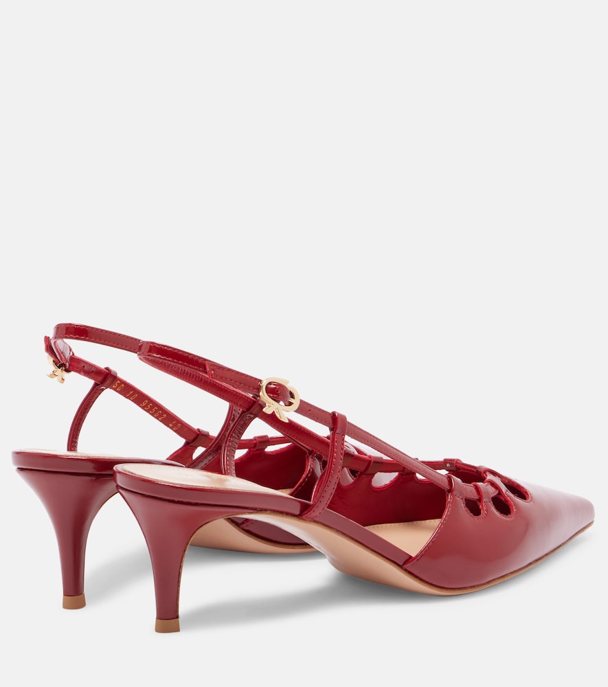 Gianvito Rossi Eloise 55 patent leather slingback pumps