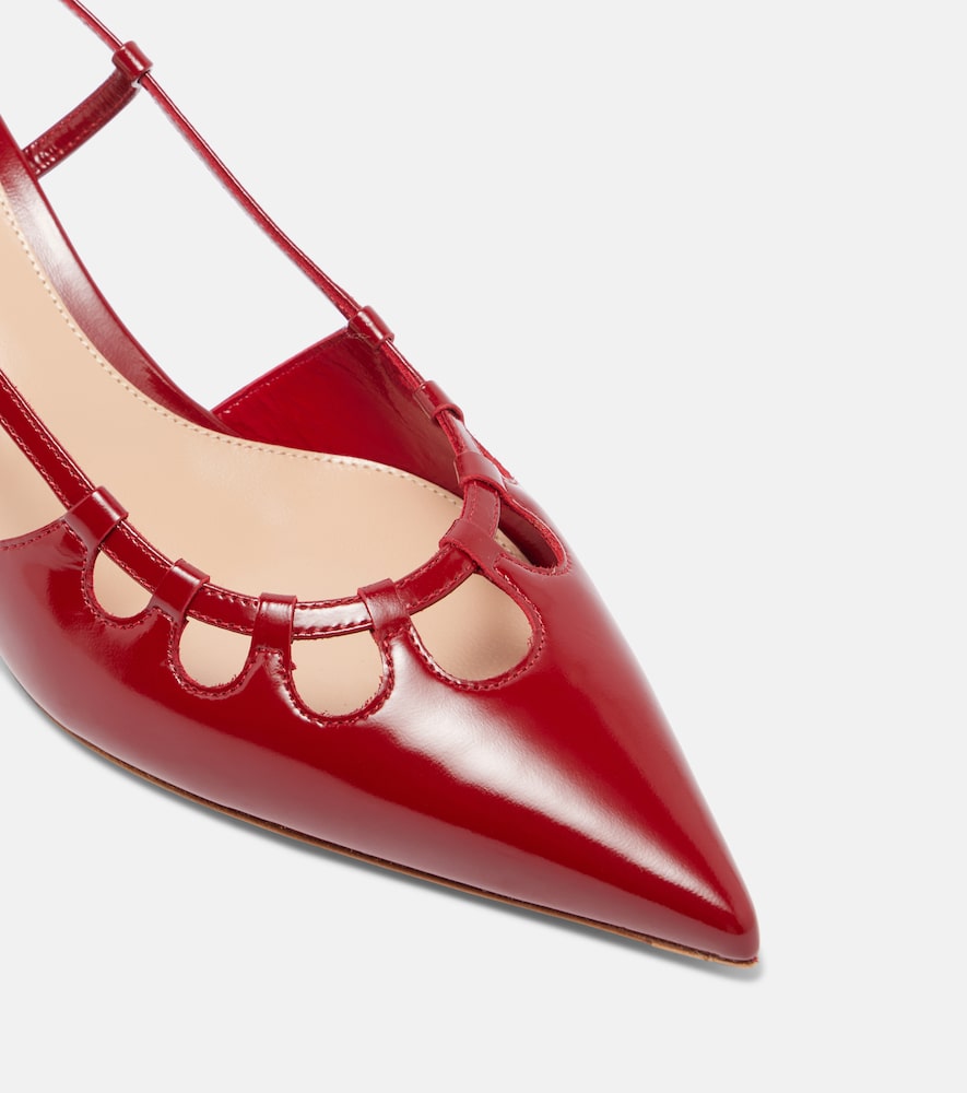 Gianvito Rossi Eloise 55 patent leather slingback pumps