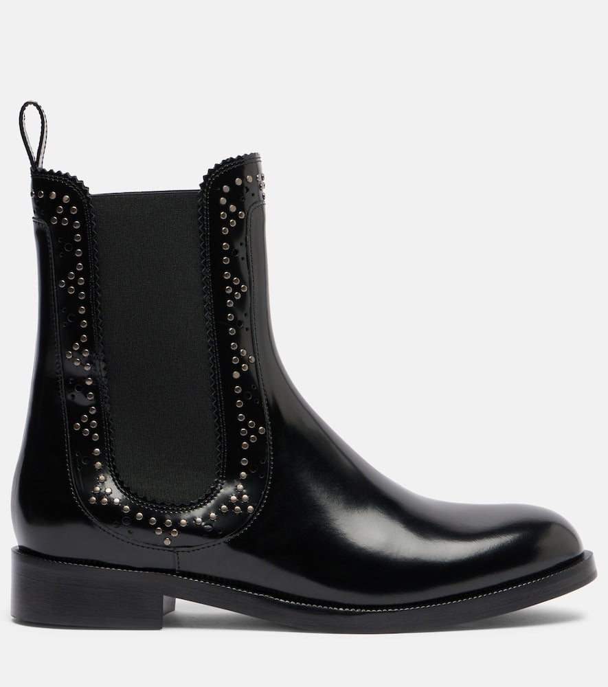 Aquazzura Skye embellished leather Chelsea boots