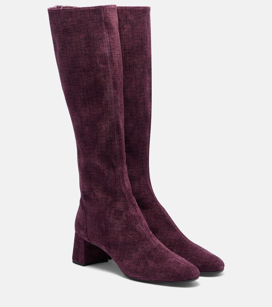 Aquazzura Saint Honore 50 suede knee-high boots
