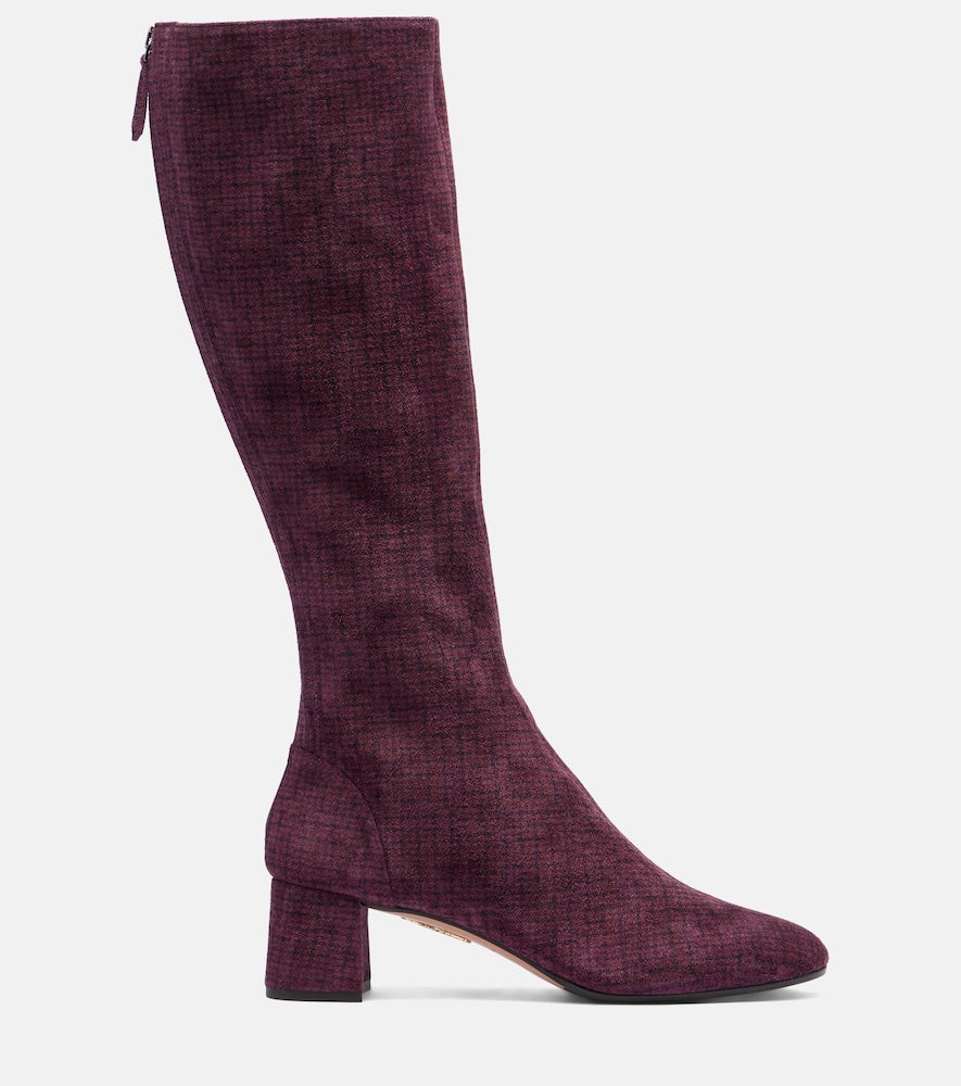 Aquazzura Saint Honore 50 suede knee-high boots