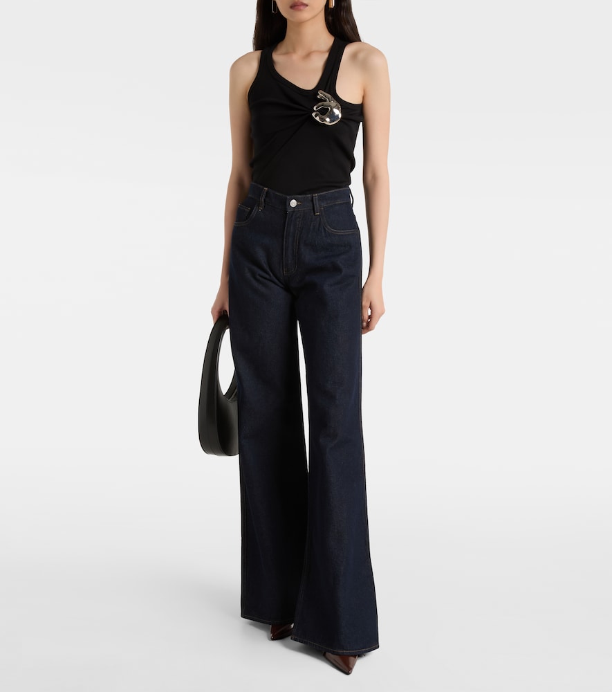 Coperni Belt Stiletto leather slingback pumps