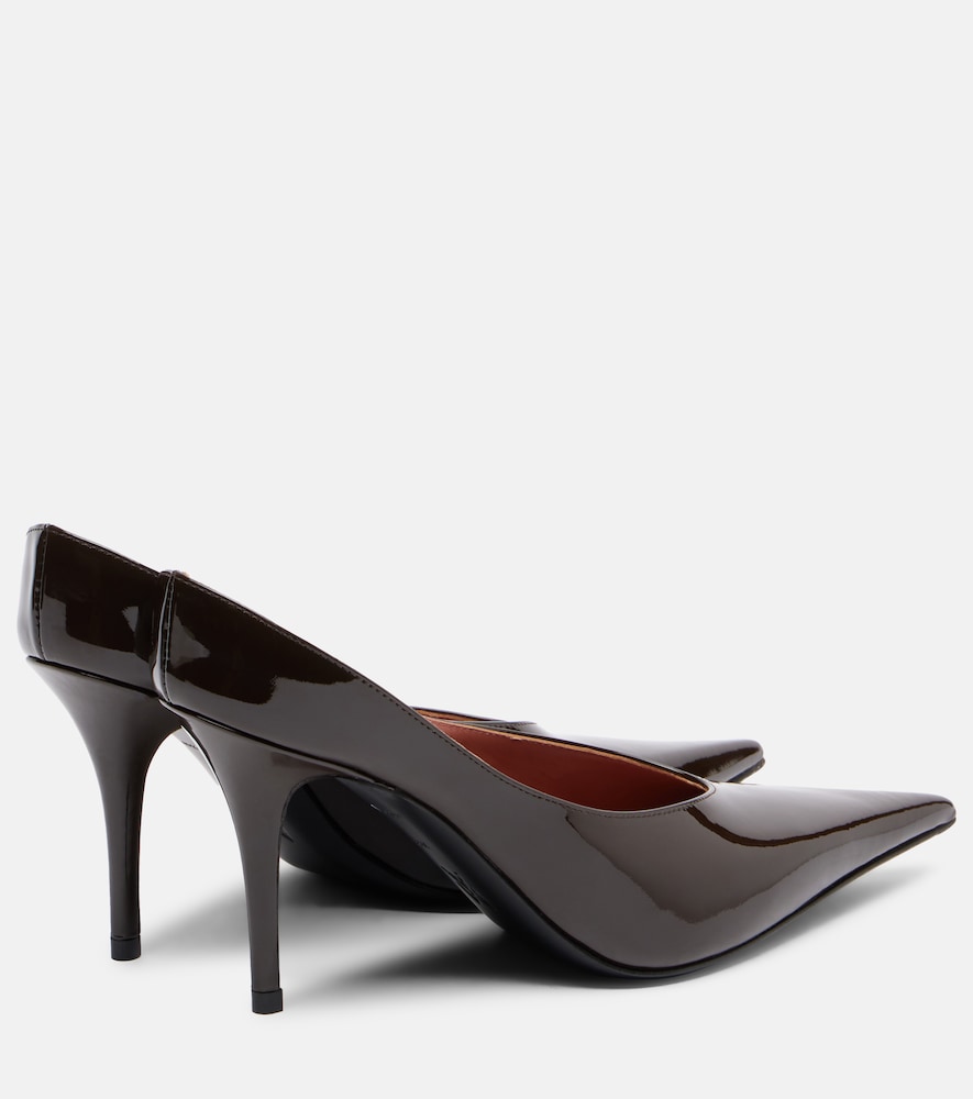Amina Muaddi Anok 90 patent leather pumps
