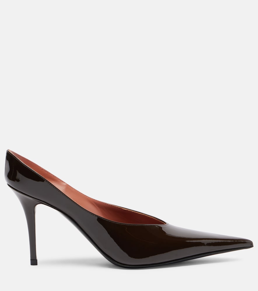 Amina Muaddi Anok 90 patent leather pumps