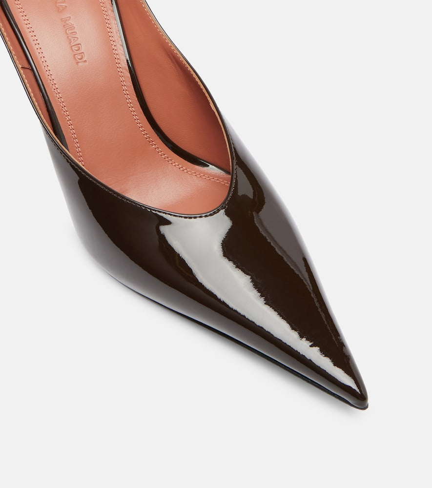 Amina Muaddi Anok 90 patent leather pumps