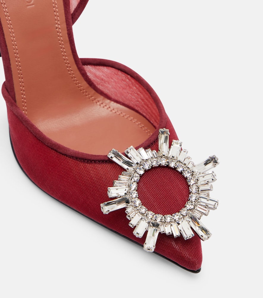 Amina Muaddi Begum 95 mesh slingback pumps
