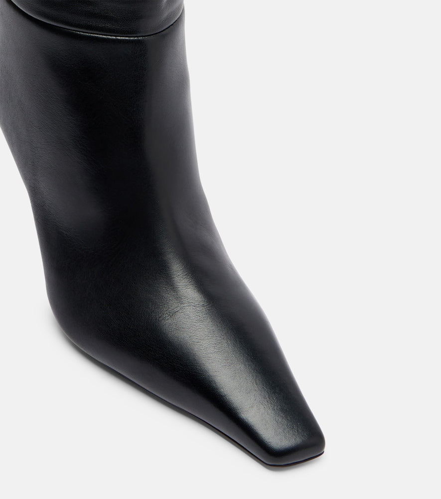 Amina Muaddi Jamie 80 leather over-the-knee boots