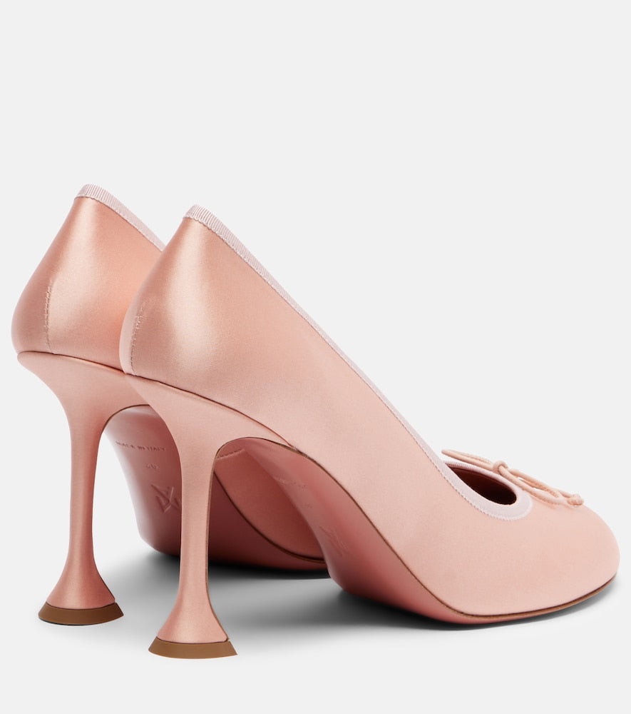 Amina Muaddi Lila 95 satin pumps