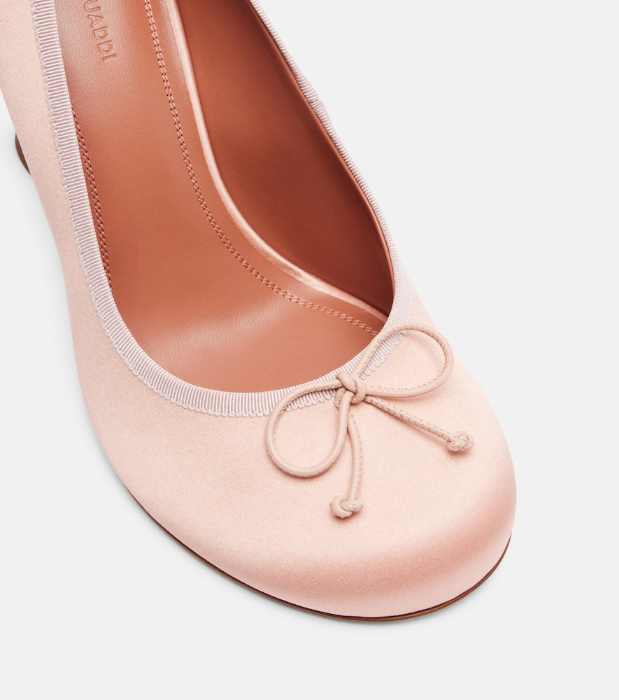 Amina Muaddi Lila 95 satin pumps