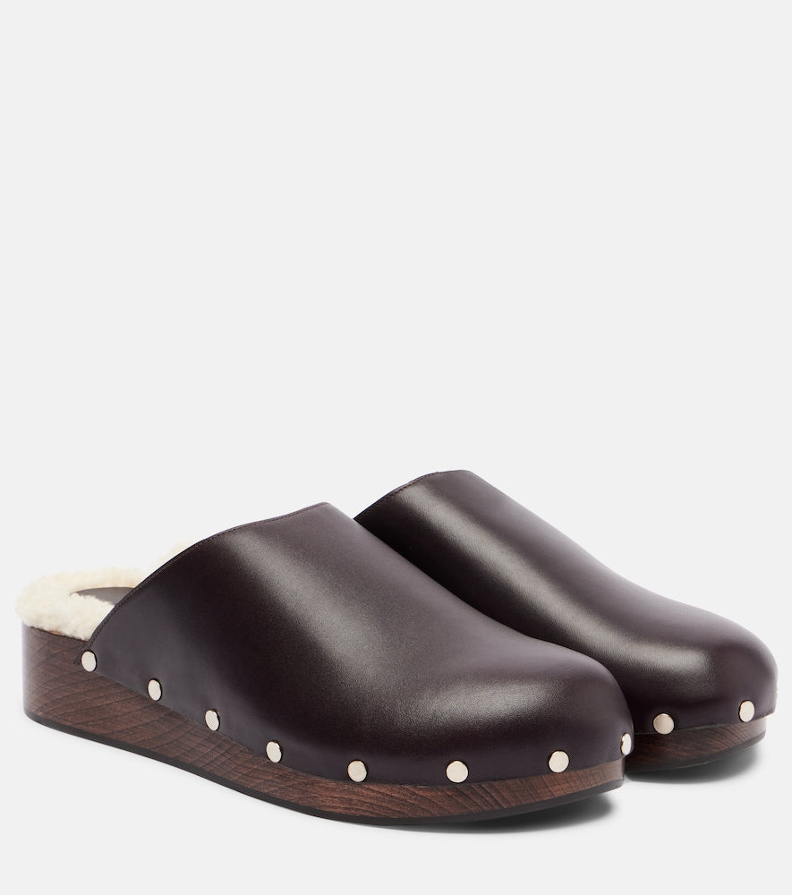 Le Monde Beryl Agnes studded leather mules