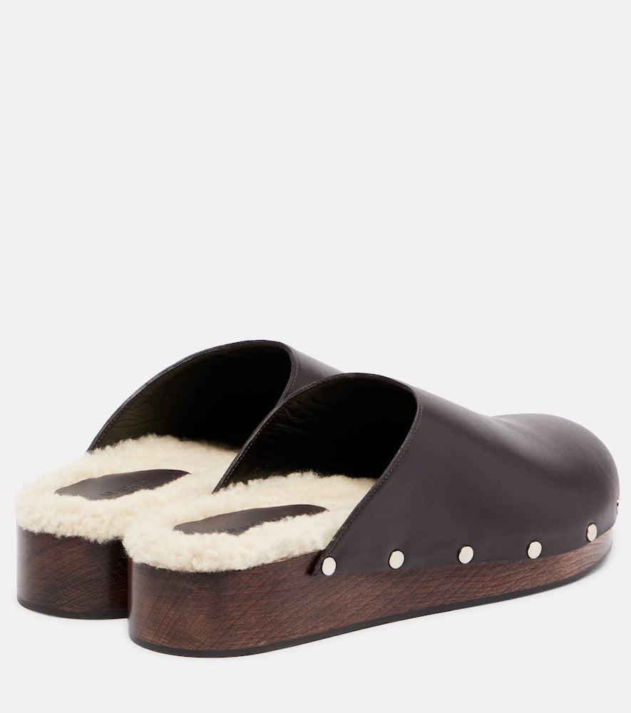 Le Monde Beryl Agnes studded leather mules