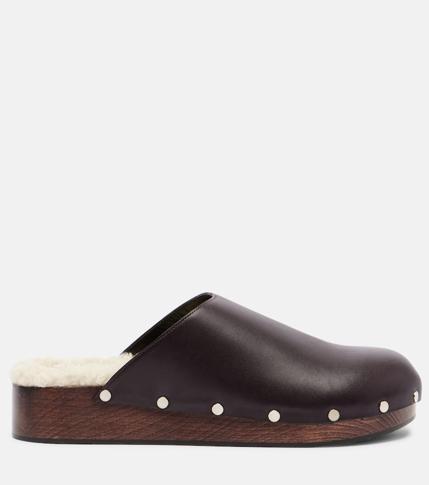Le Monde Beryl Agnes studded leather mules