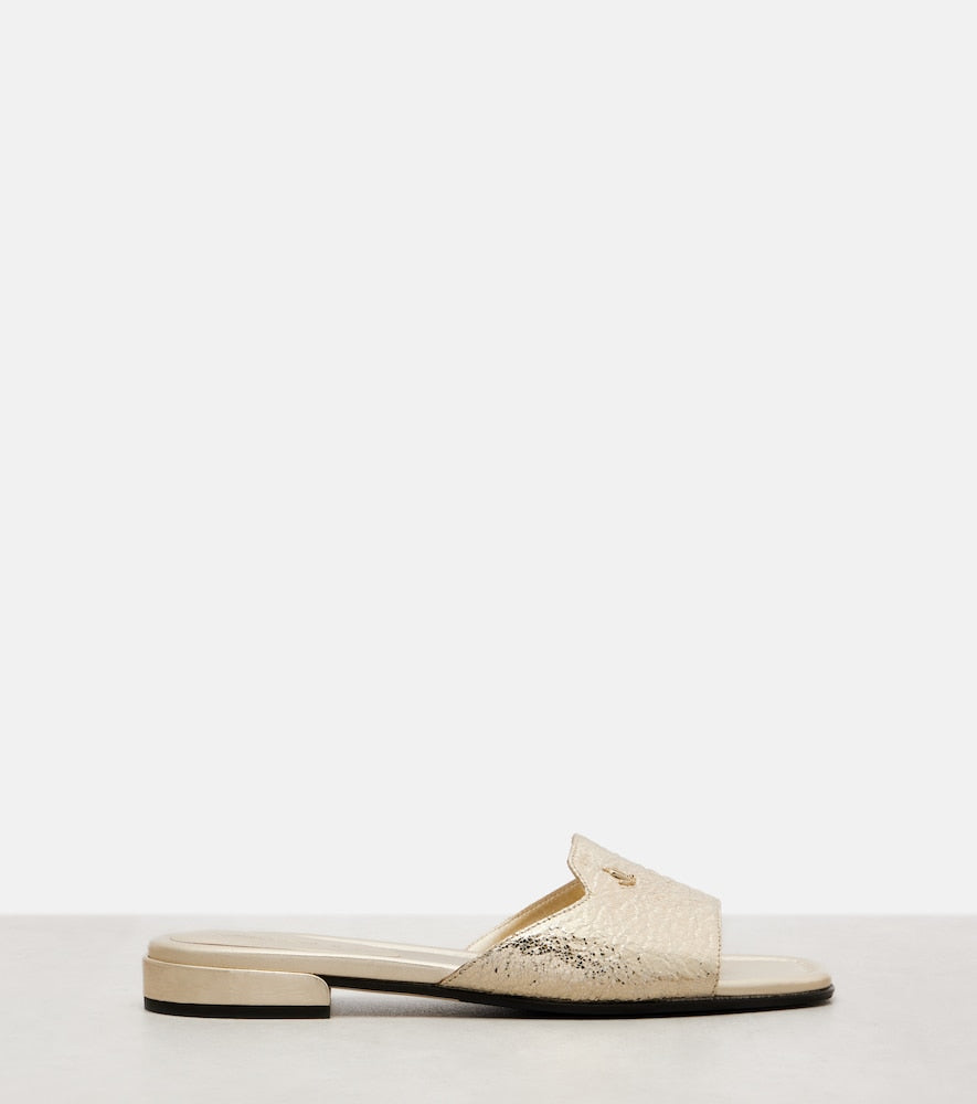 Jimmy Choo Dina metallic slides