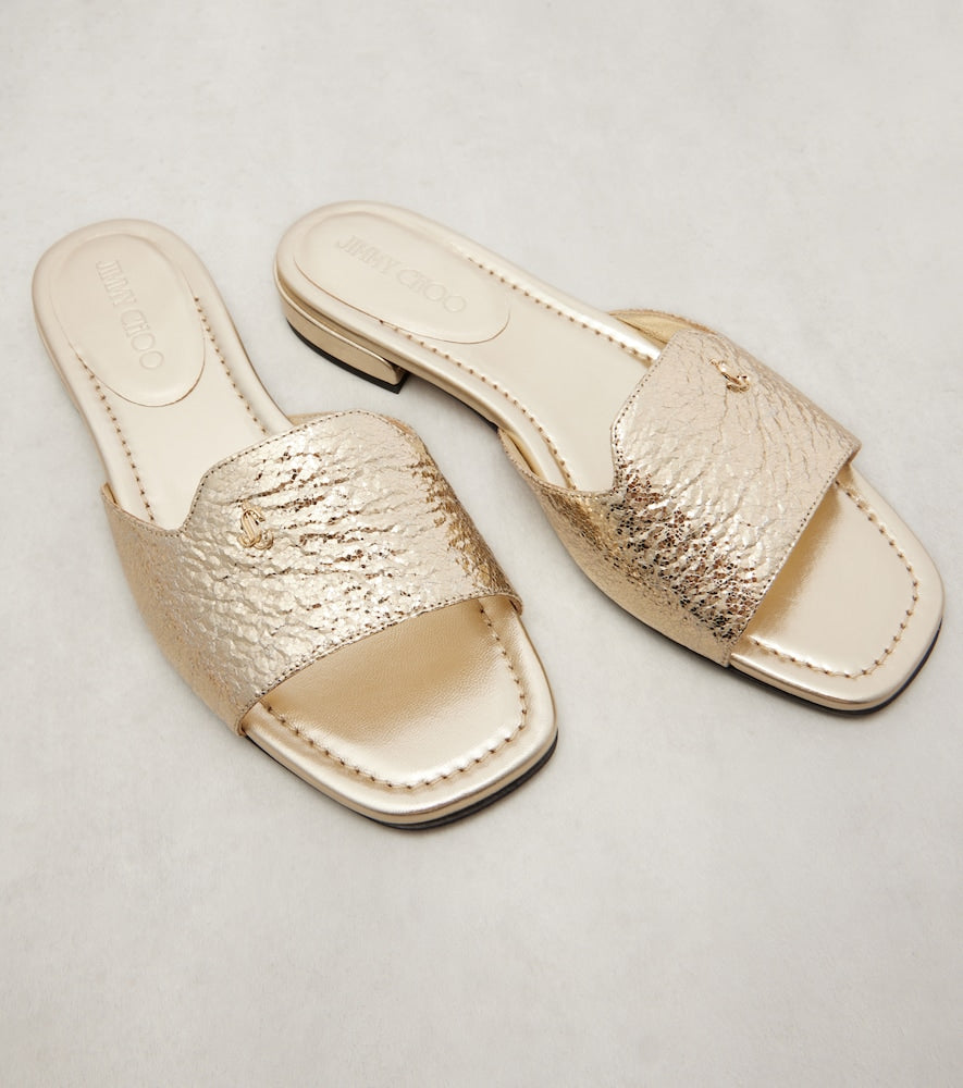 Jimmy Choo Dina metallic slides