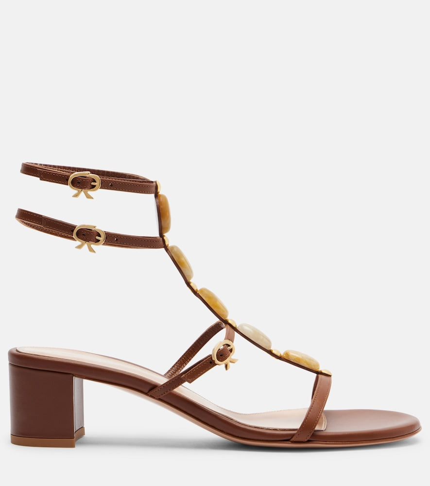 Gianvito Rossi Shanti 45 embellished leather sandals
