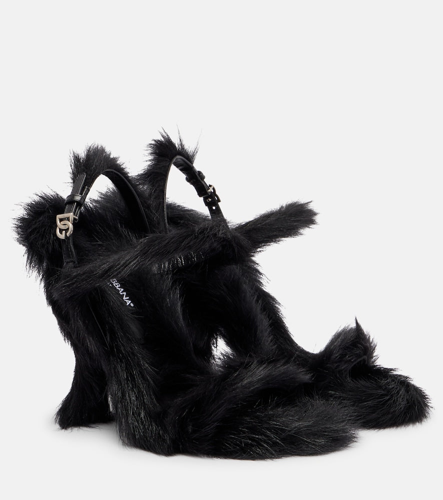 Dolce&Gabbana 105 shearling sandals