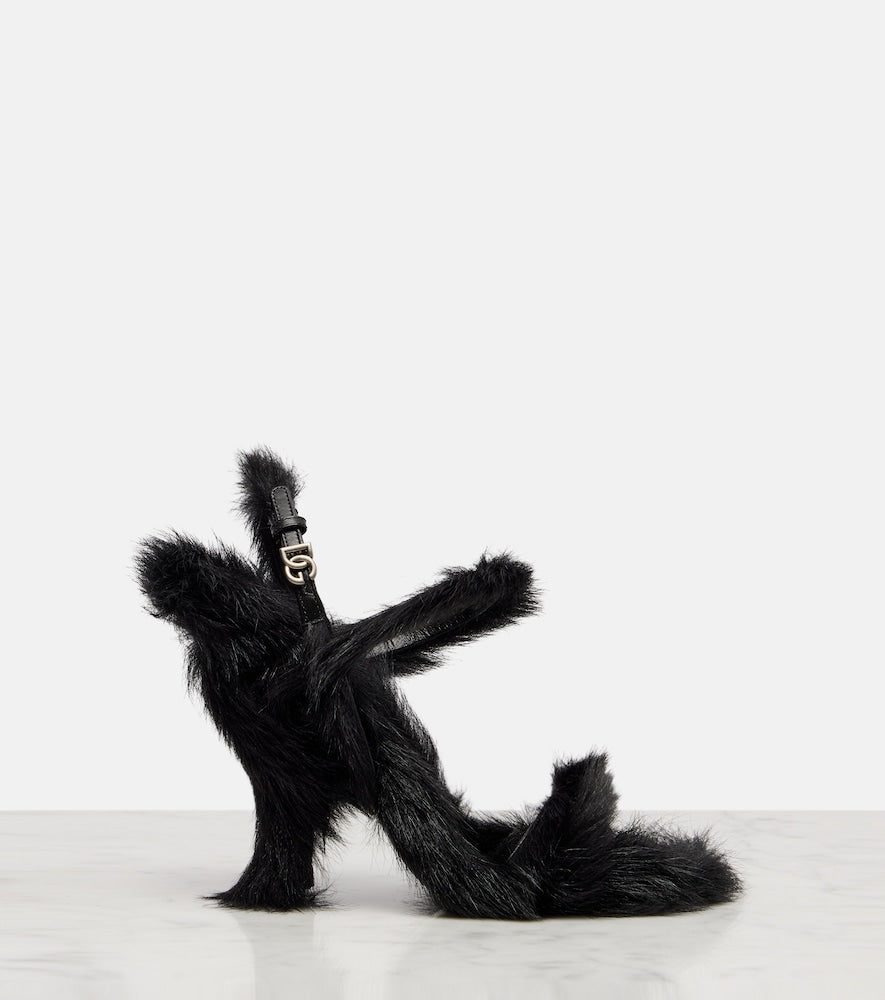Dolce&Gabbana 105 shearling sandals