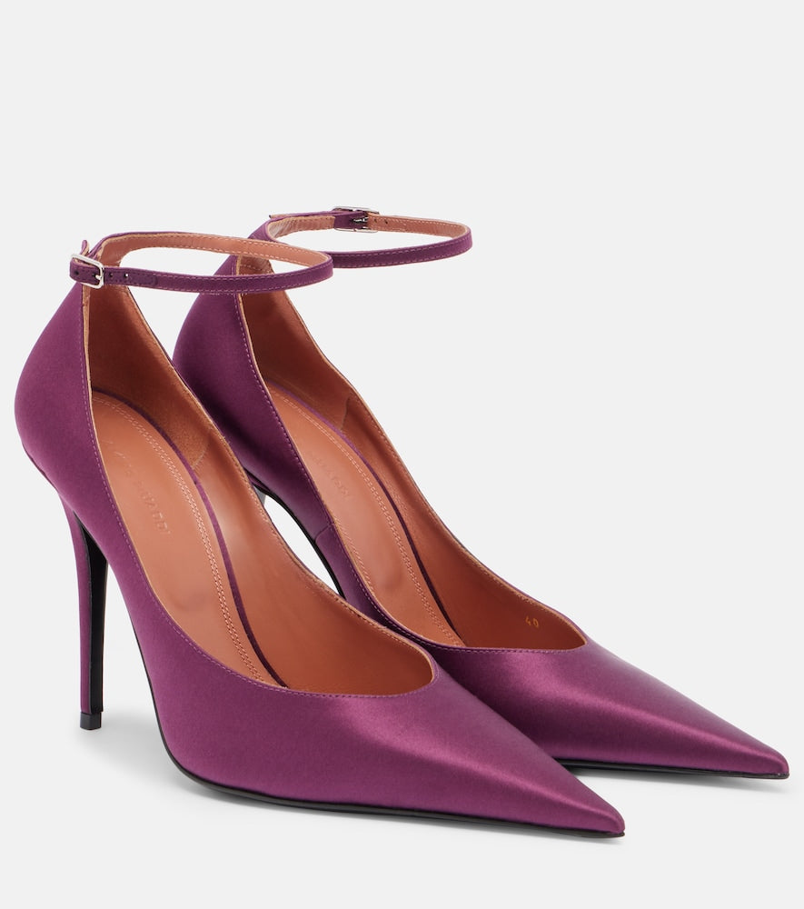 Amina Muaddi Anok 105 satin pumps