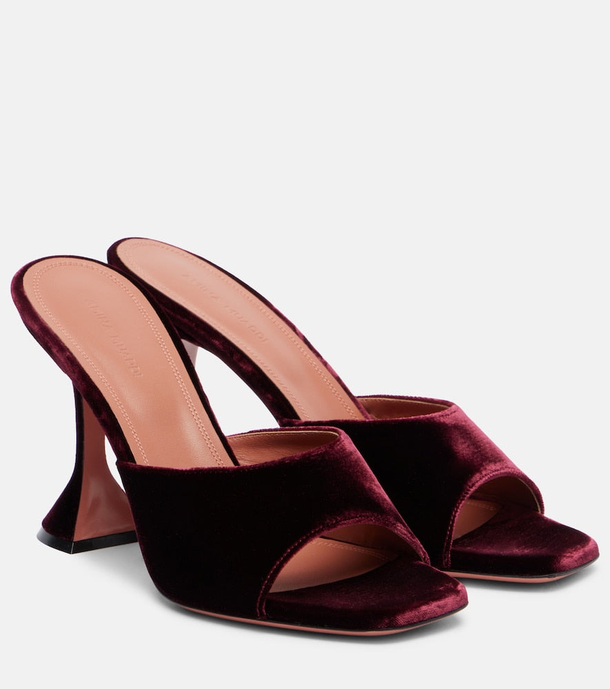 Amina Muaddi Lupita 95 velvet mules