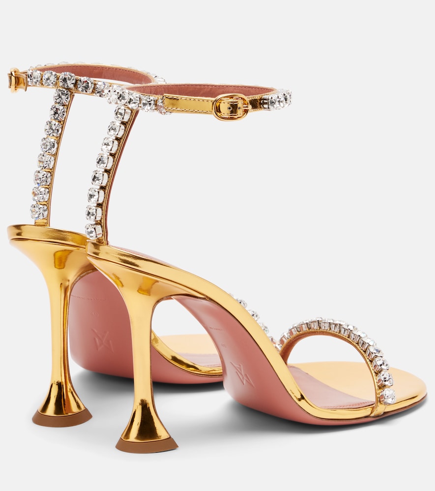 Amina Muaddi Gigi 95 embellished leather sandals