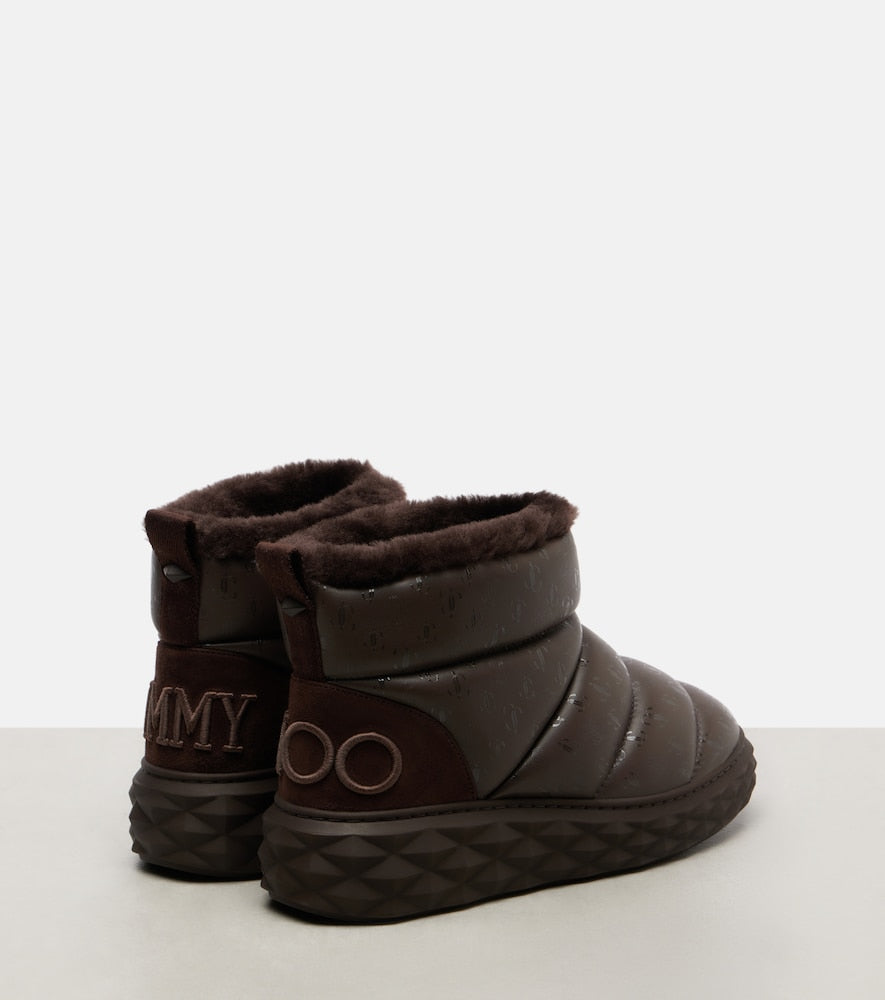 Jimmy Choo Xan shearling-lined leather snow boots