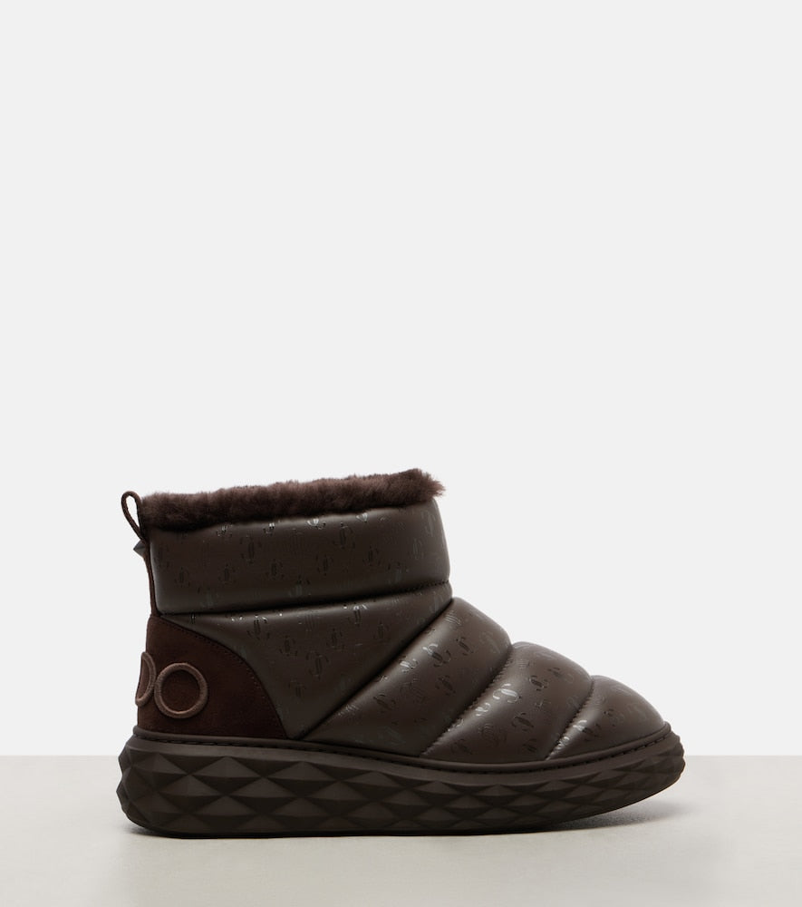 Jimmy Choo Xan shearling-lined leather snow boots