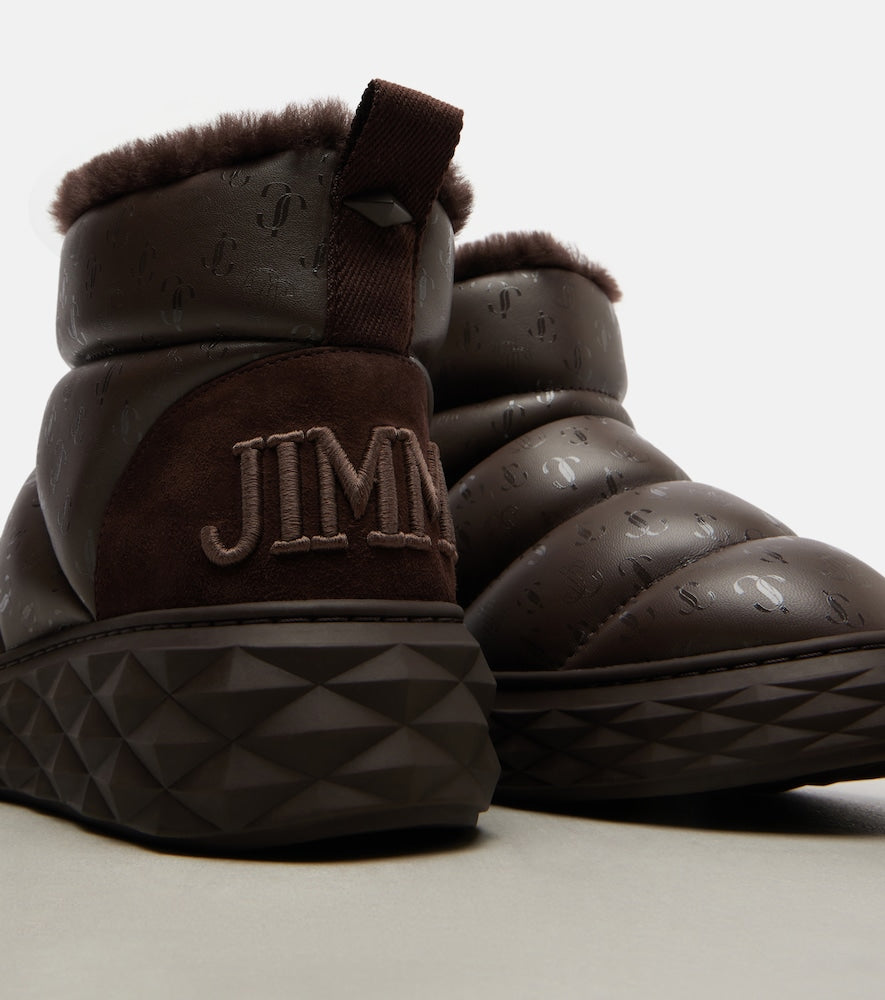 Jimmy Choo Xan shearling-lined leather snow boots