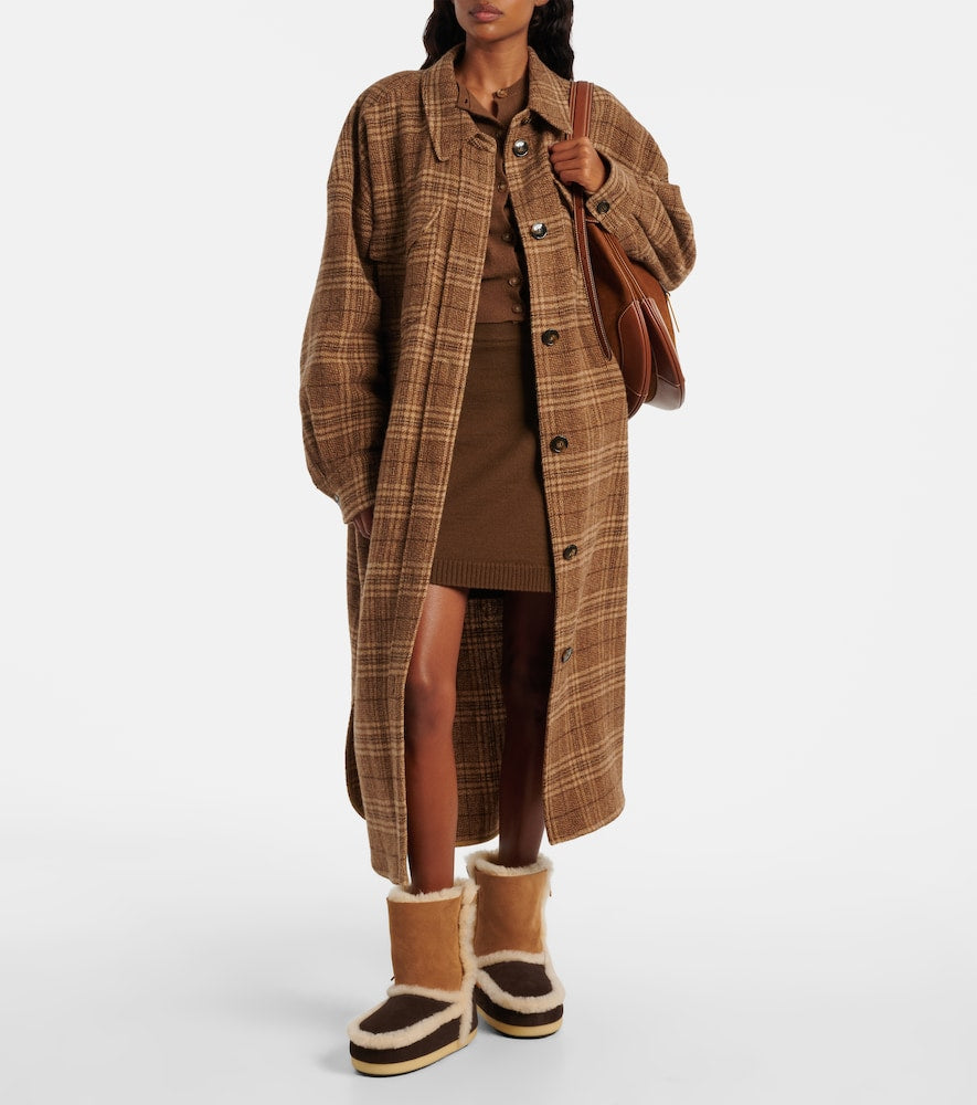 Moon Boot EVX shearling-trimmed suede ankle boots