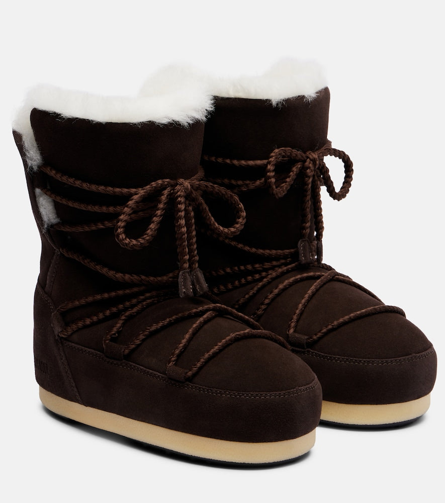 Moon Boot EVX shearling-lined suede snow boots
