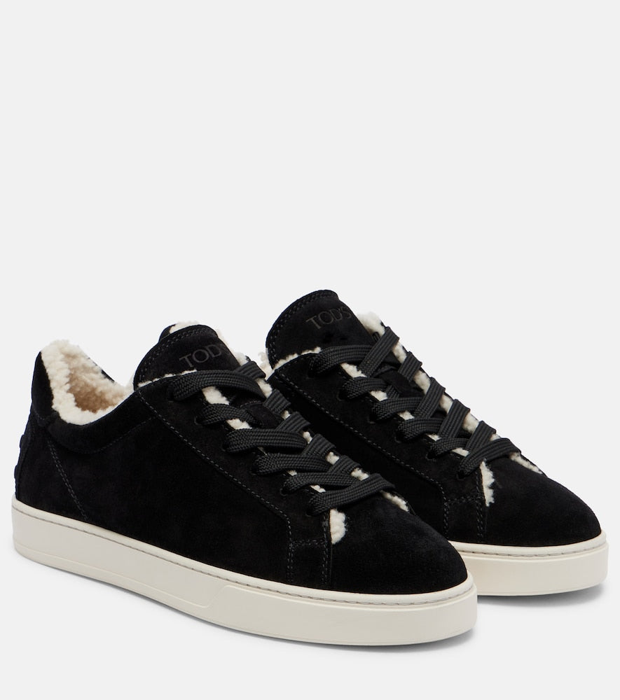 Tod's Cassetta shearling-lined suede sneakers