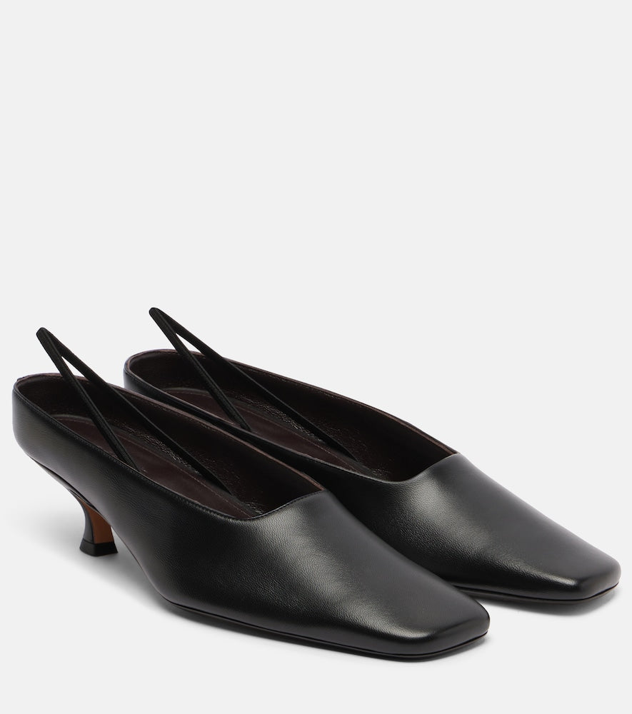 Calvin Klein Collection Anna leather slingback pumps
