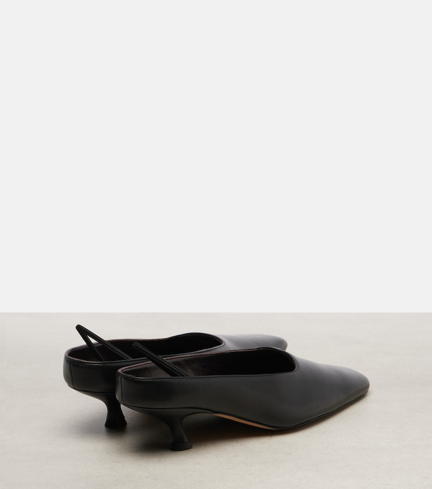 Calvin Klein Collection Anna leather slingback pumps