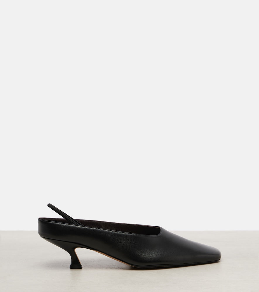 Calvin Klein Collection Anna leather slingback pumps
